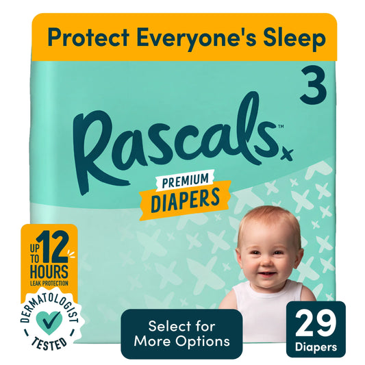 Premium Absorbent Baby Diapers Size 3, 29 Count