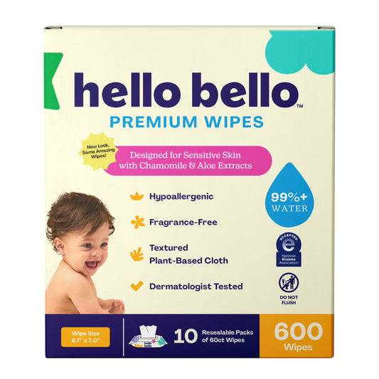 Premium Fragrance-Free Baby Wipes, 10 Flip-Top Pouches (600 Total Wipes)