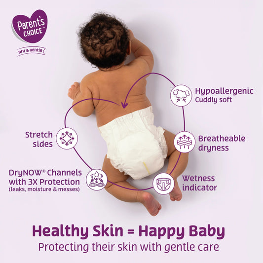 Dry & Gentle Diapers Size 8, 64 Count (Select for More Options)