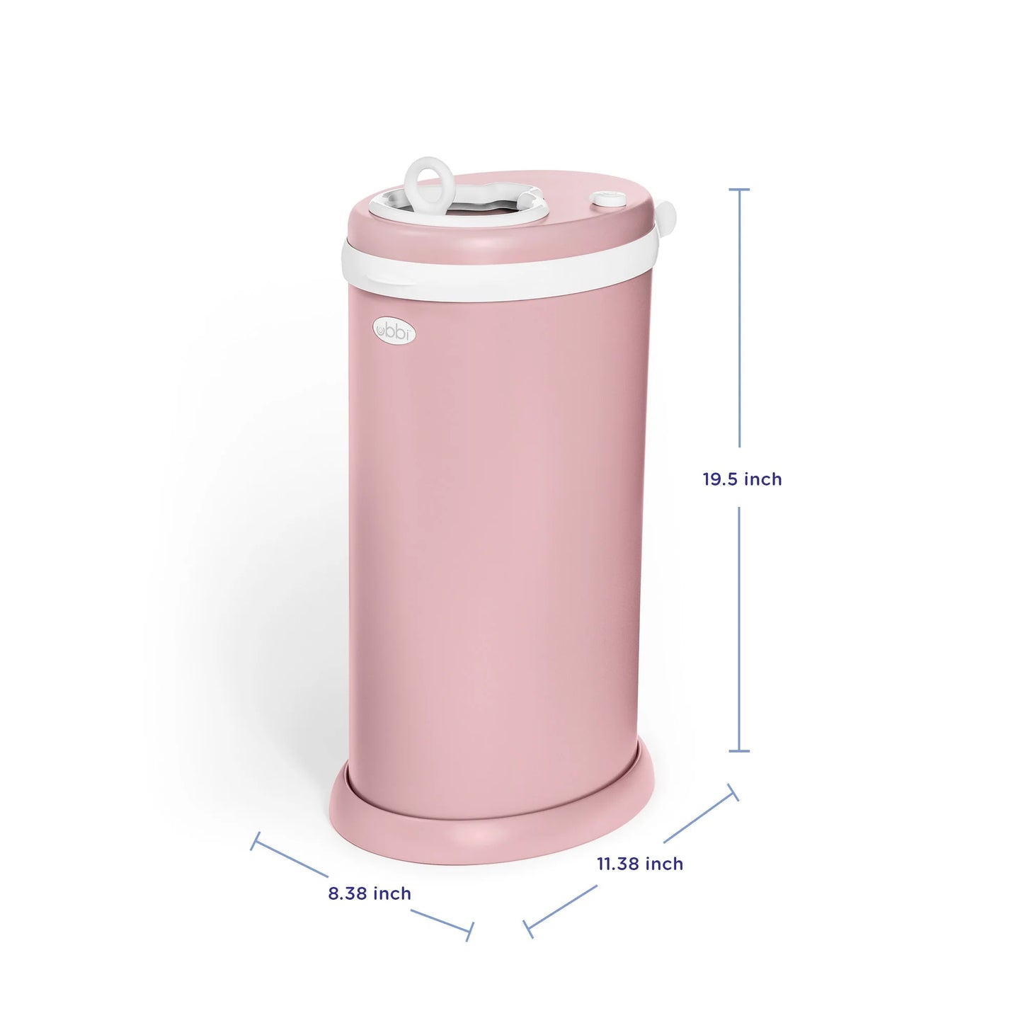 Odor Locking Steel Diaper Pail, Baby Registry Must-Have, Fig Blossom