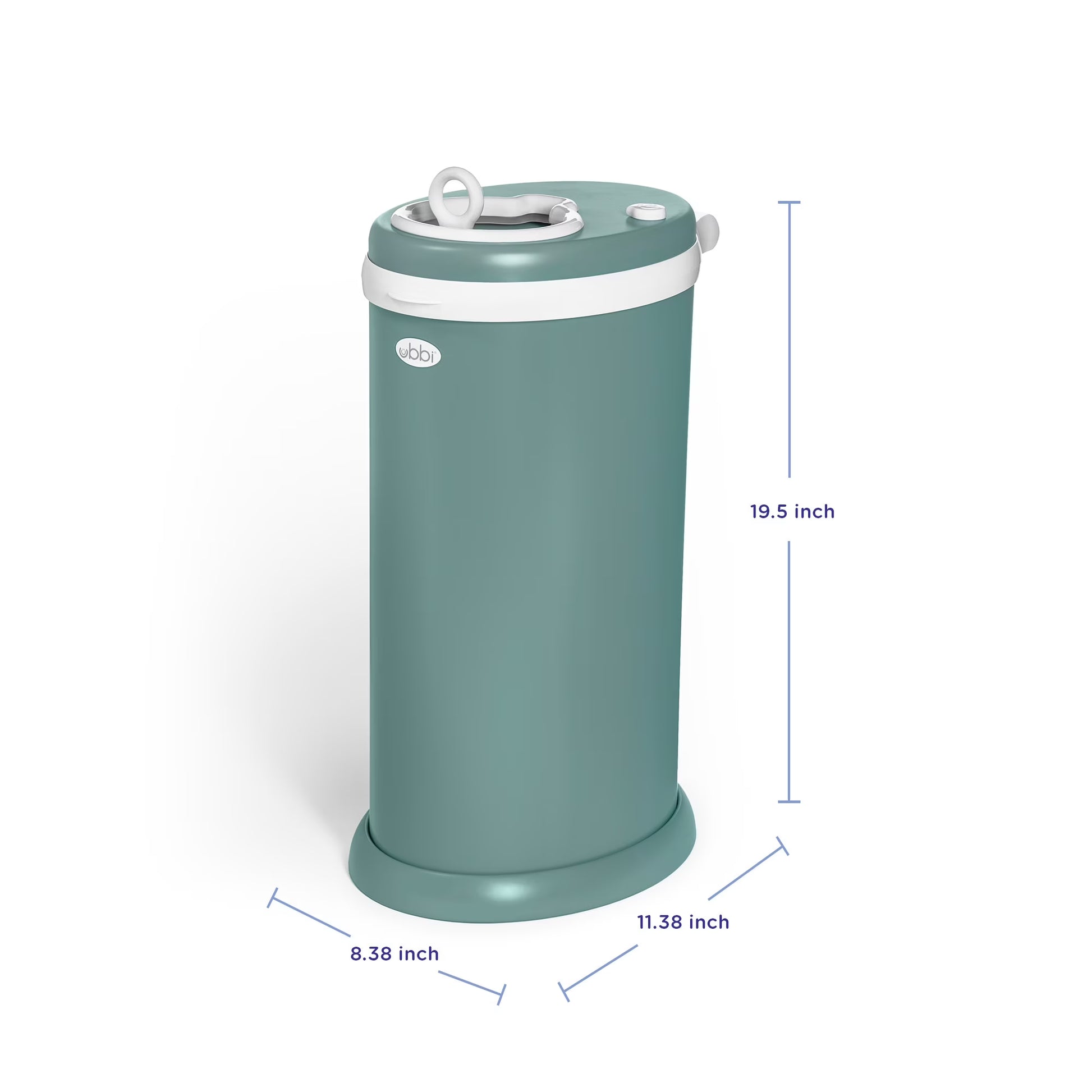 Odor Locking Steel Diaper Pail, Baby Registry Must-Have, Open Water
