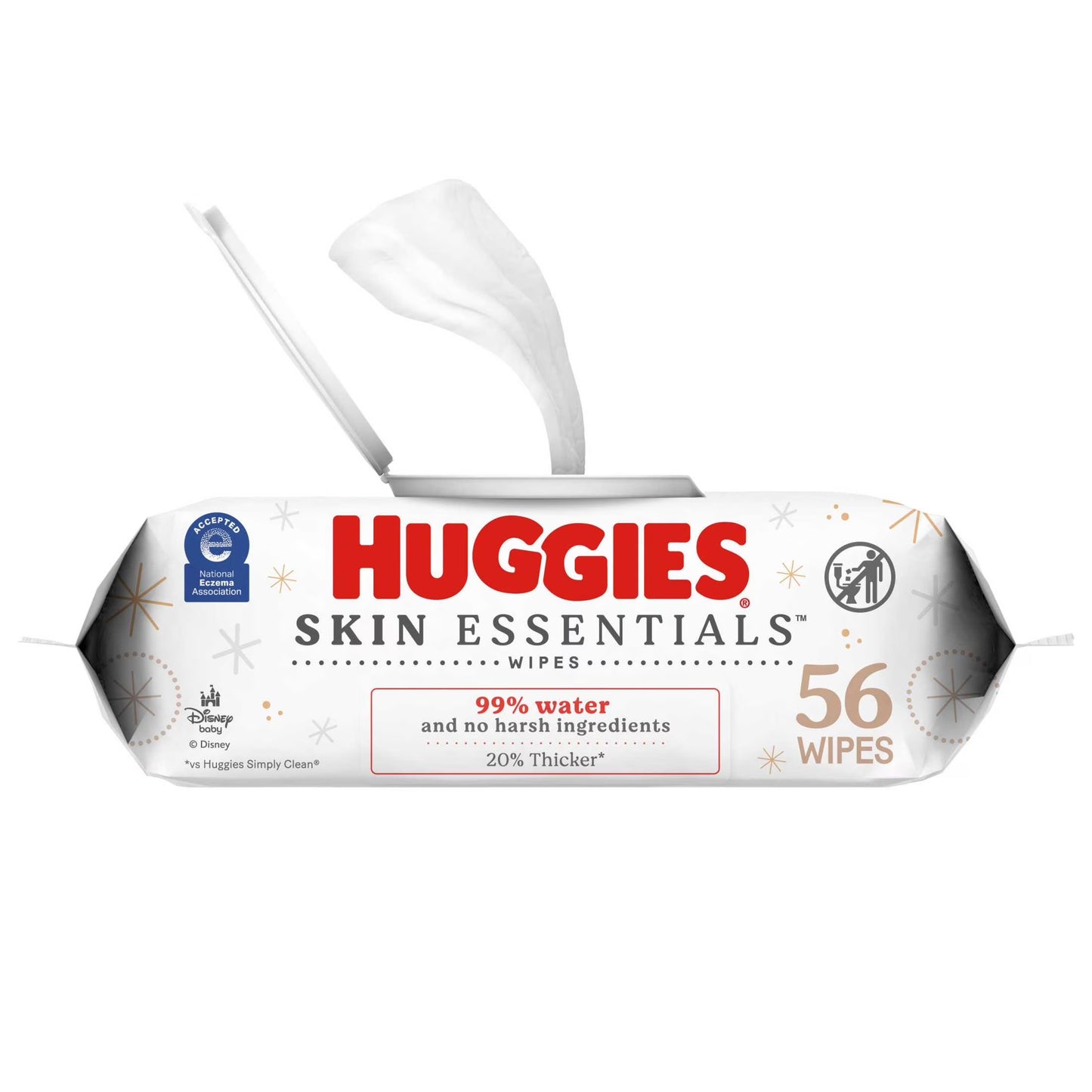 Skin Essentials Baby Wipes, 1 Pack, 56 Count (Select for More)