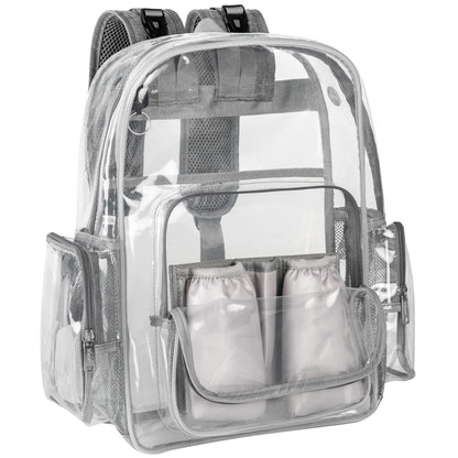 Mancro Diaper Bag Backpack, Clear Baby Bag Heavy Duty Transparent Back