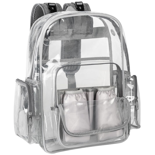 Mancro Diaper Bag Backpack, Clear Baby Bag Heavy Duty Transparent Back