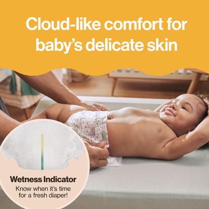 ® Clean Conscious Baby Diapers Size 3 (16-28 Lbs), Hypoallergenic and Fragrance Free, 42 Count