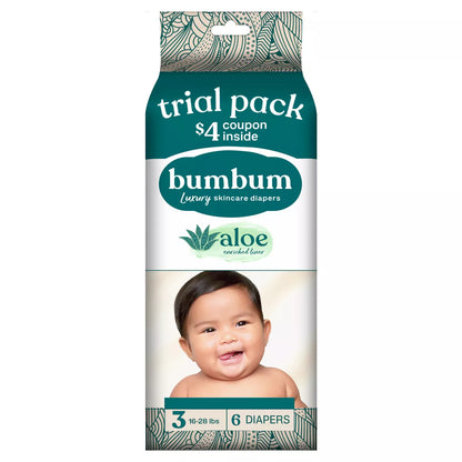Bumbum Luxury Fragrance-Free Disposable Diapers - (Select Size and Count)