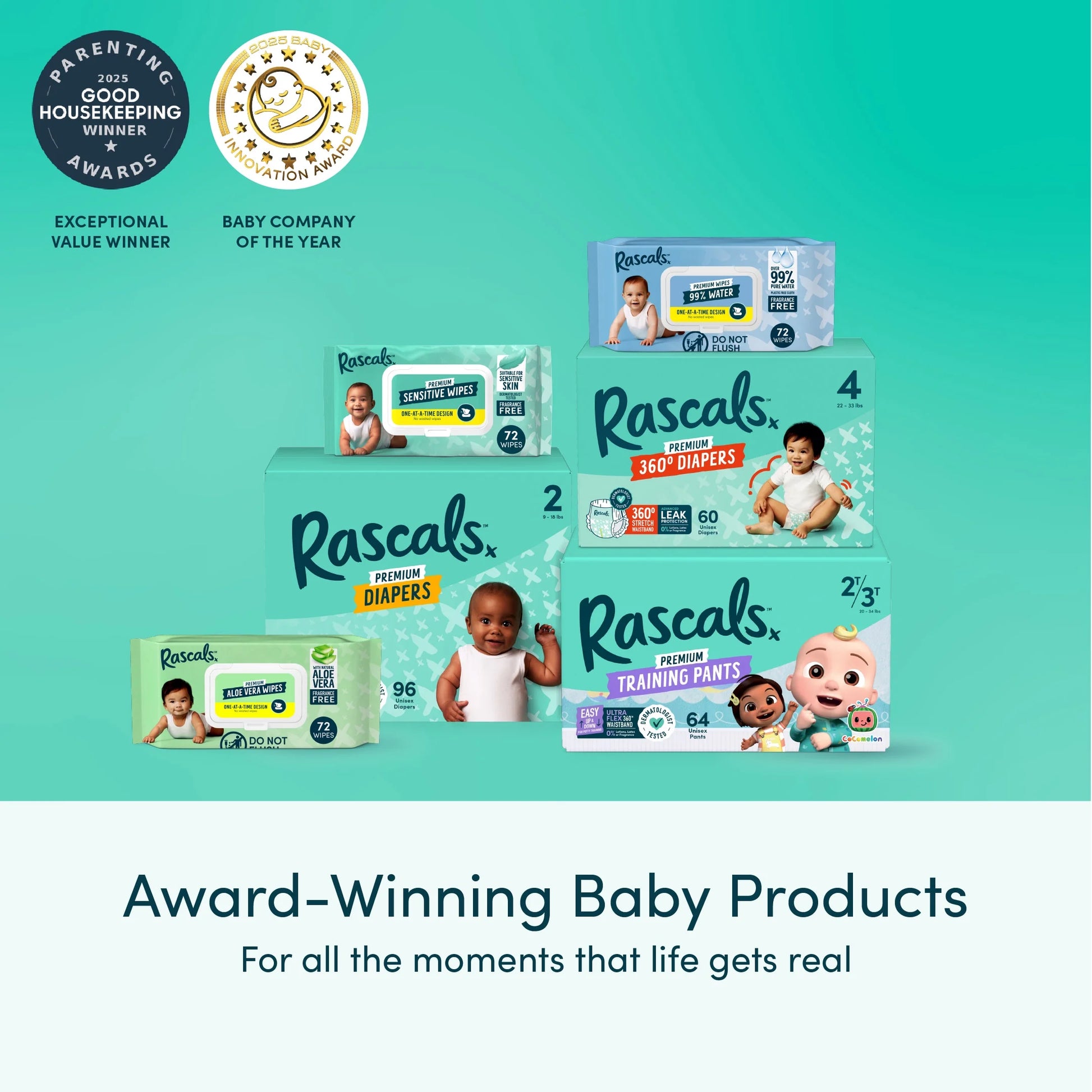 Premium Absorbent Baby Diapers Size 3, 29 Count