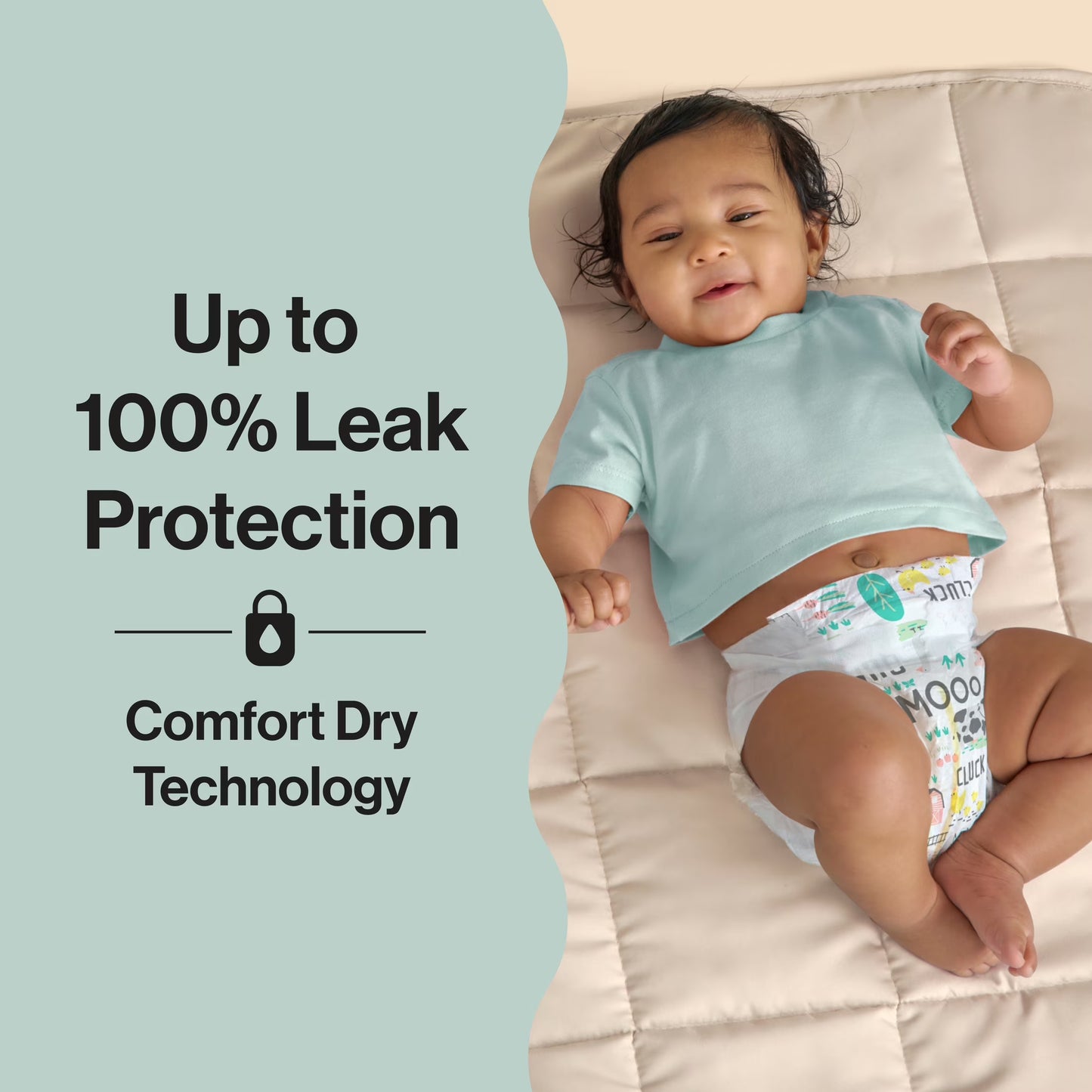 Clean Conscious Baby Diapers Size 2 (12-18 Lbs), Hypoallergenic and Fragrance Free, 100 Count