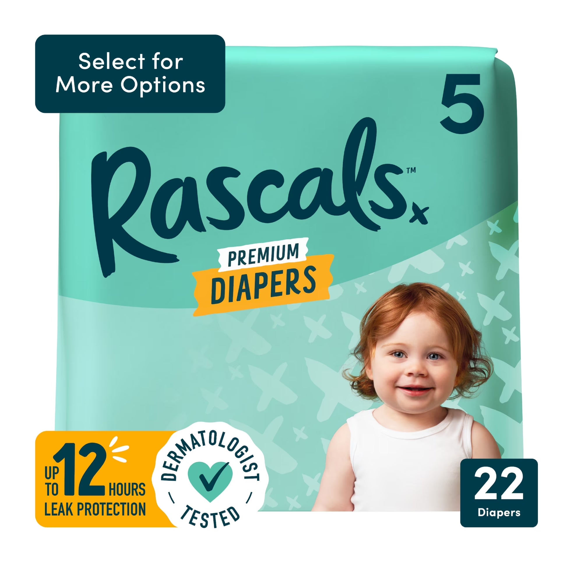 Premium Absorbent Baby Diapers Size 5, 22 Count