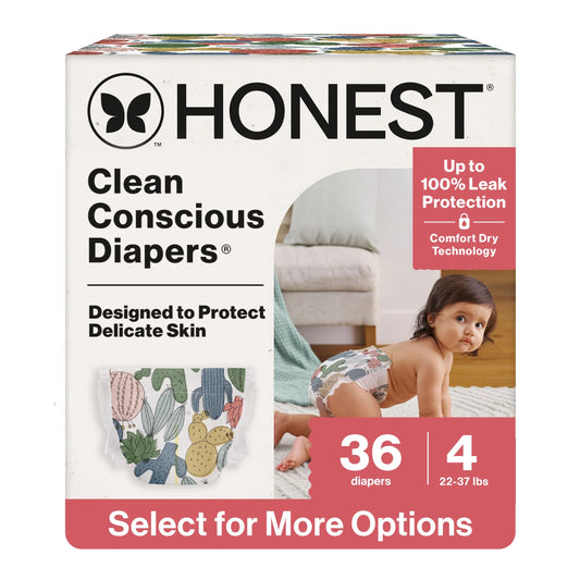 Clean Conscious Baby Diapers Size 4, Hypoallergenic & Fragrance Free, 36 Count