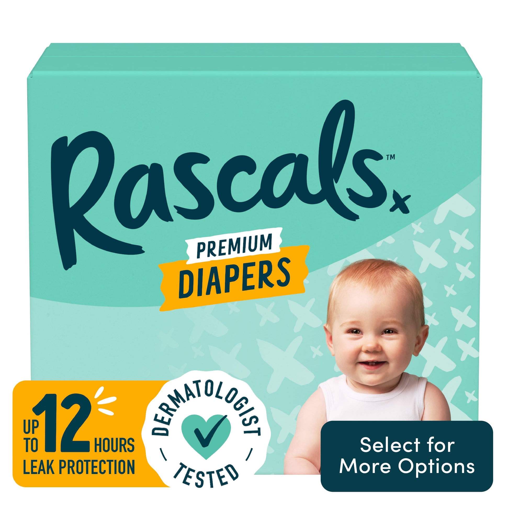 Premium Absorbent Baby Diapers Size 7, 44 Count