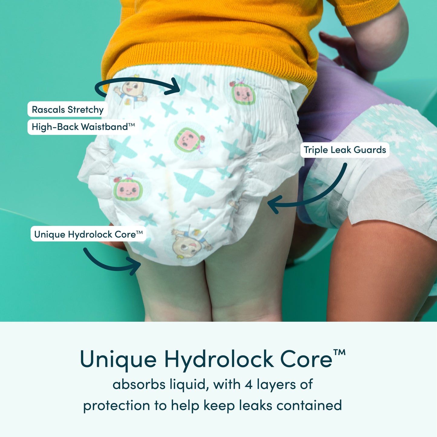 Premium Absorbent Baby Diapers Size 7, 44 Count