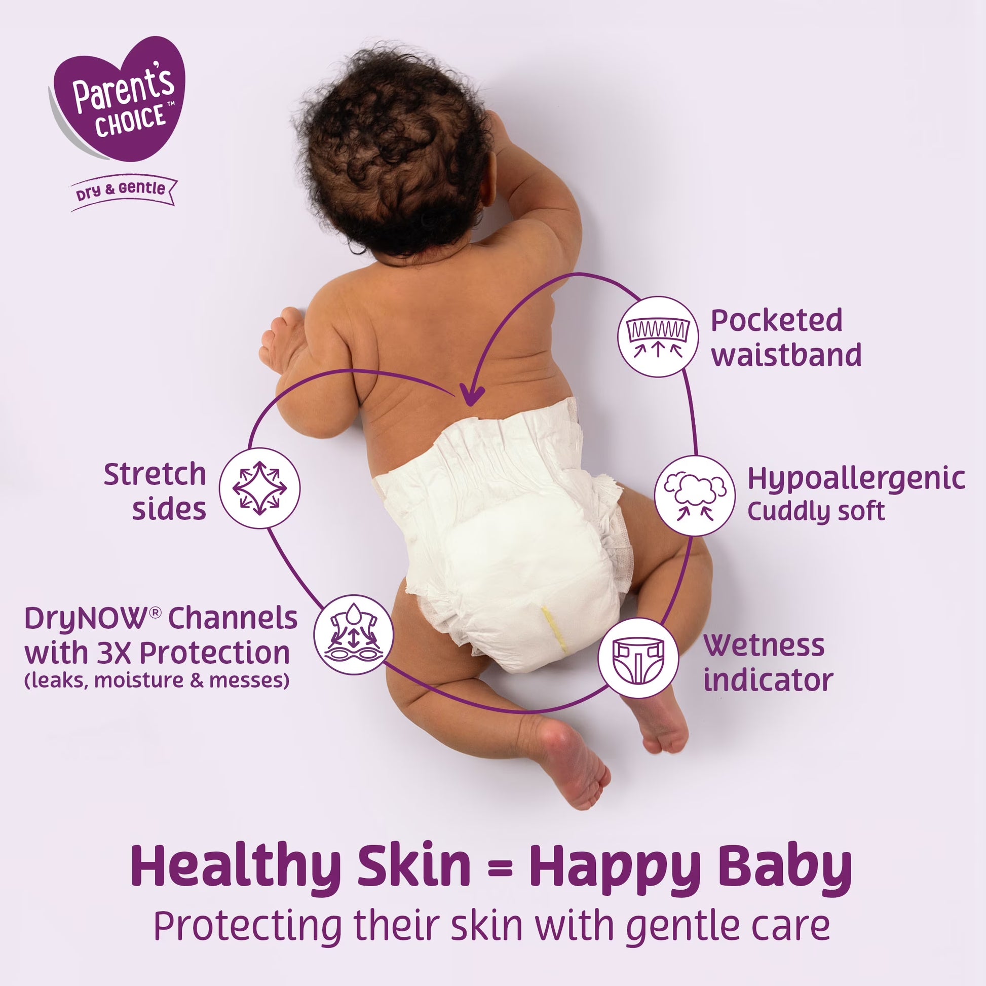 Dry & Gentle Diapers Size 1, 162 Count (Select for More Options)