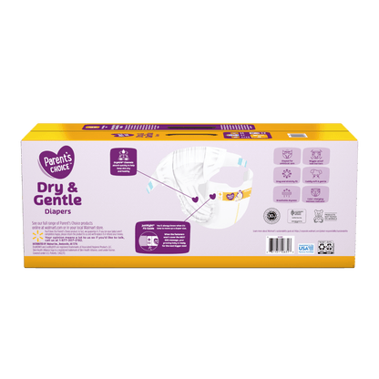 Dry & Gentle Diapers Size 1, 162 Count (Select for More Options)