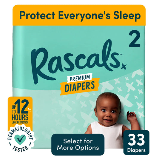 Premium Absorbent Baby Diapers Size 2, 33 Count