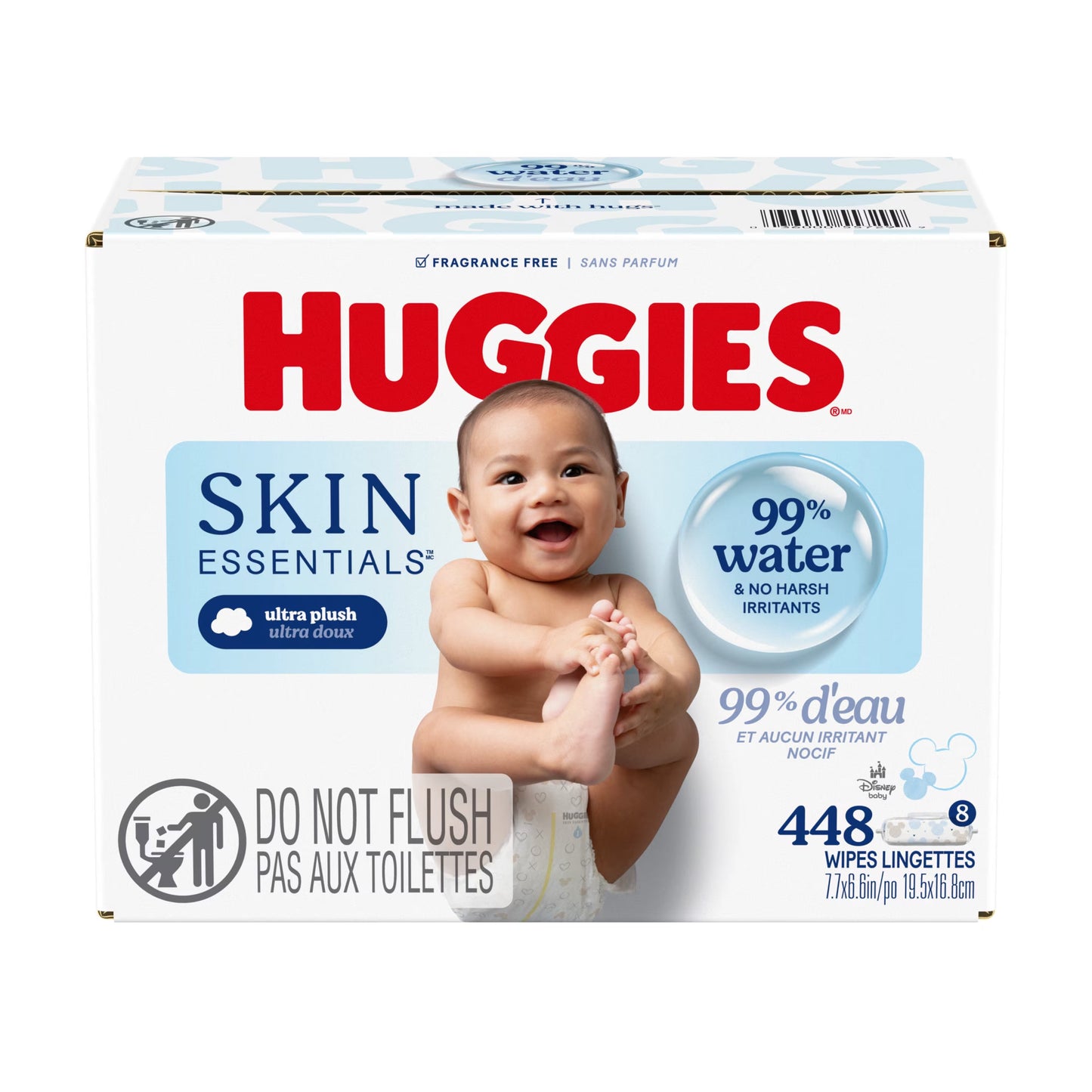 Skin Essentials Baby Wipes, 8 Pack, 448 Total Count (Select for More)