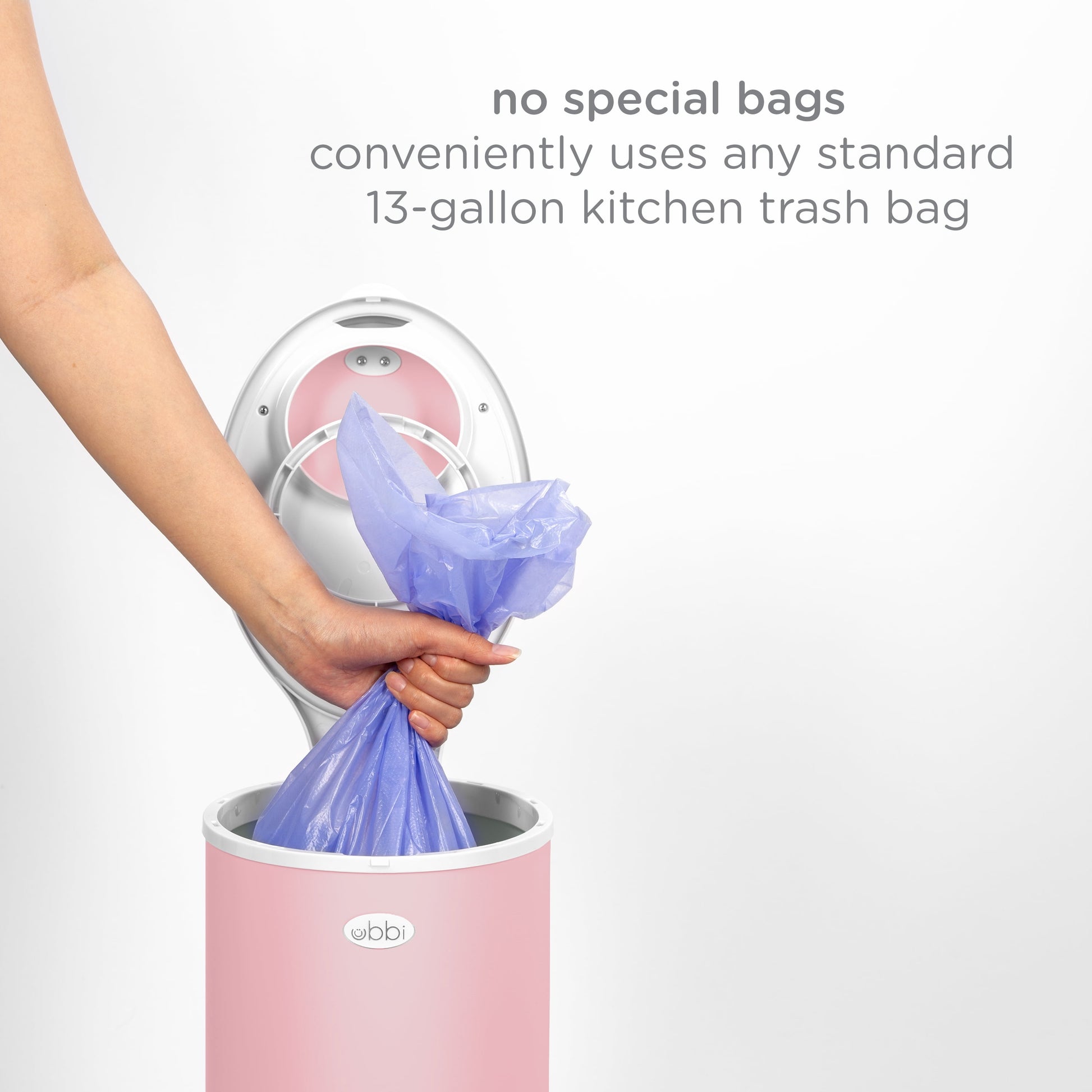 Odor Locking Steel Diaper Pail, Baby Registry Must-Have, Fig Blossom