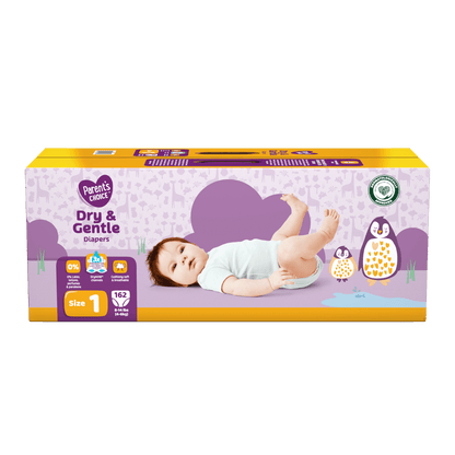 Dry & Gentle Diapers Size 1, 162 Count (Select for More Options)