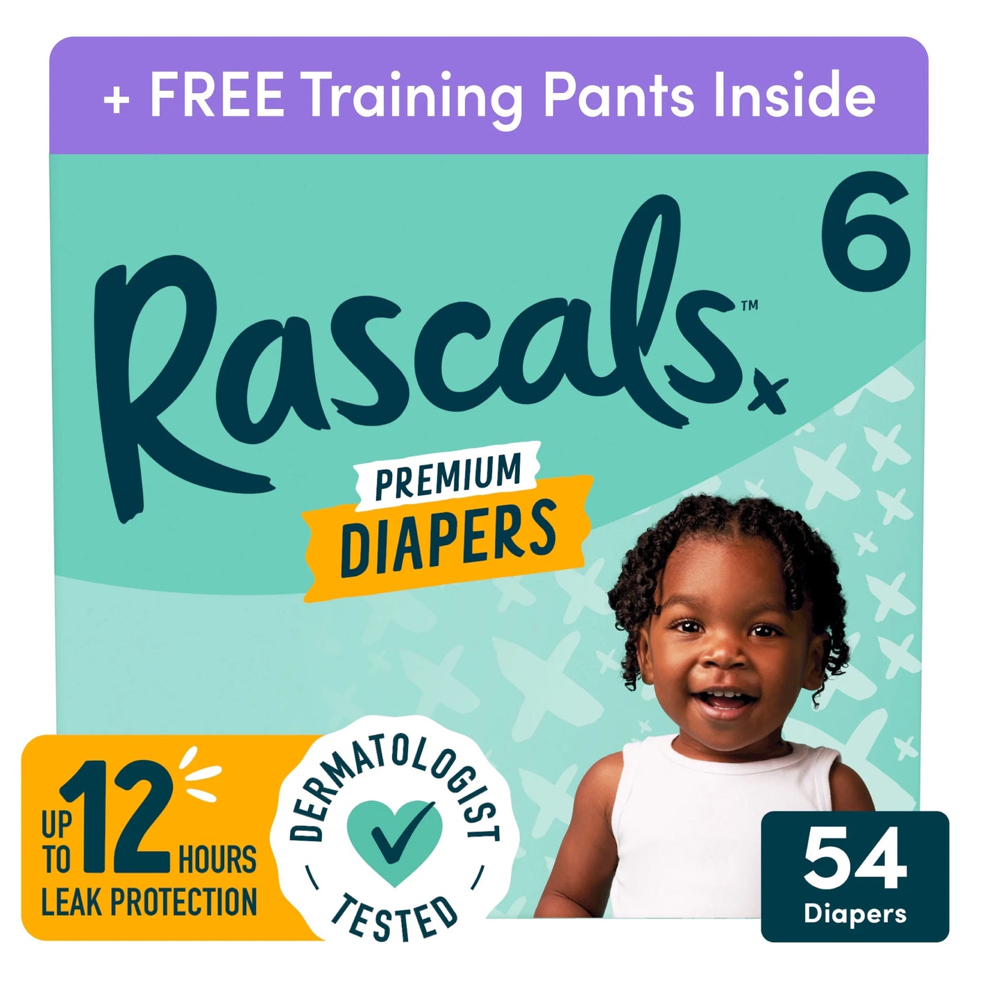 Premium Absorbent Baby Diapers Size 6, 54 Count, with 2 Cocomelon Potty Training Pants