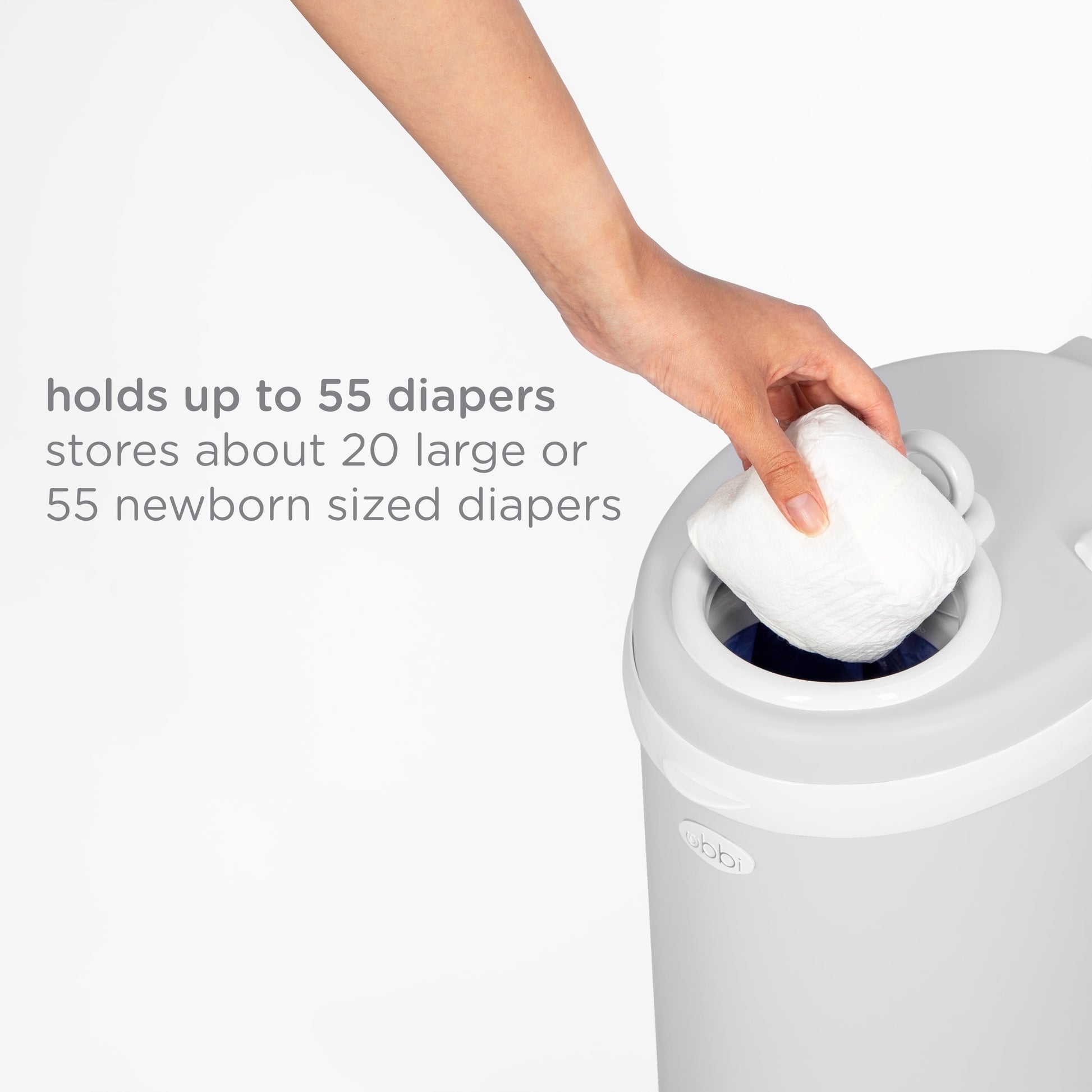 Stainless Steel Diaper Pail, Odor Locking, No Special Bag Required, Award-Winning, Registry Must-Have, Gray