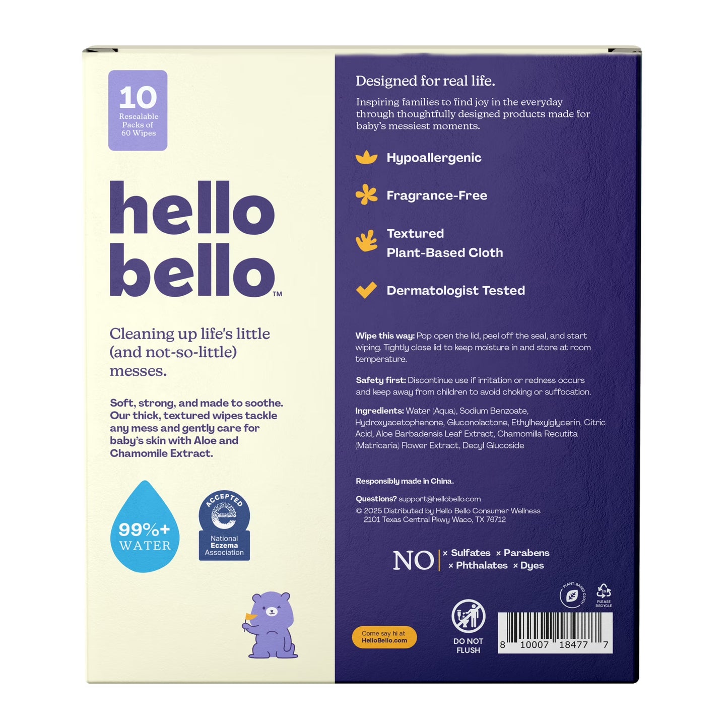 Premium Fragrance-Free Baby Wipes, 10 Flip-Top Pouches (600 Total Wipes)