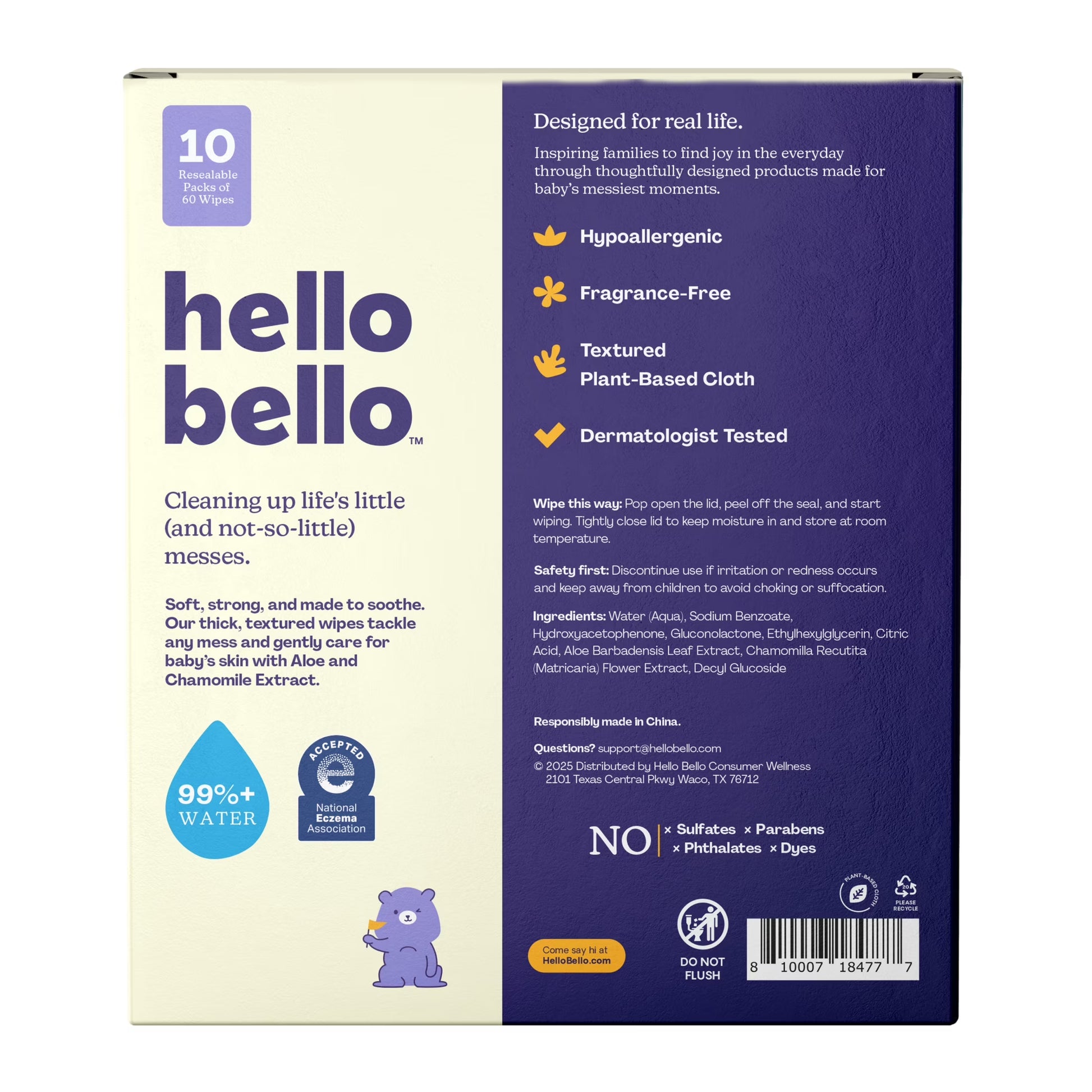 Premium Fragrance-Free Baby Wipes, 10 Flip-Top Pouches (600 Total Wipes)